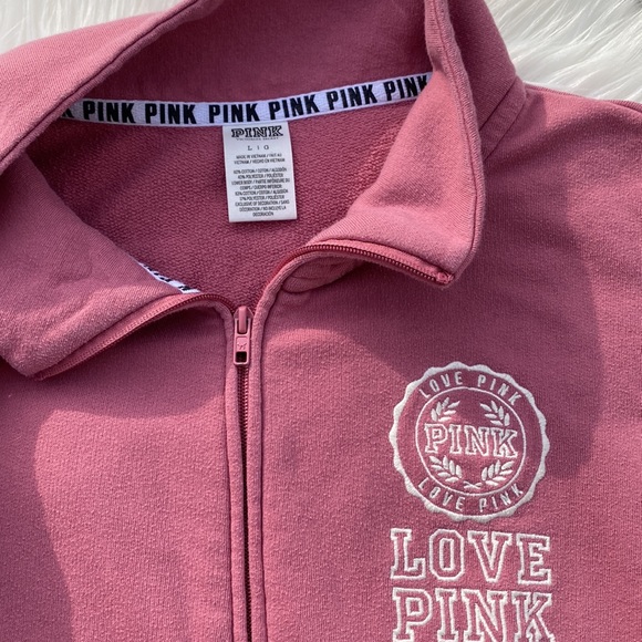 Victorias Secret PINK color block quarter zip sweatshirt - Picture 2 of 3